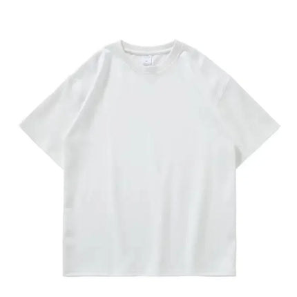 Black White GSM 500g Heavy-duty Pure Cotton T-shirt Thickened Threaded