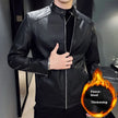 Motorcycle Jacket Men | Faux Leather Coat | Fleece Lined Winter Wear