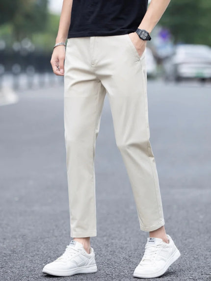 Men's Clothes Spring Summer Thin Casual Pants Men Slim Fashion Stretch