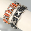 Punk rock X accessories genuine leather bracelet for men women