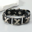 Punk rock X accessories genuine leather bracelet for men women