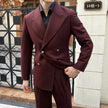 Men’s Italian Suit | Double Breasted Suit | Wedding Business Outfit