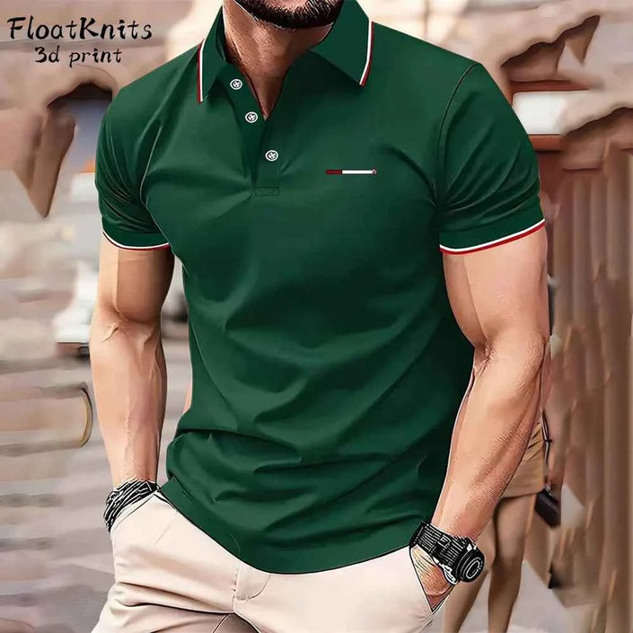 Business Mens Polo Shirts Fashion Lapel Polo Shirt for Men New in Tops & Tees Men's Clothing Short Sleeve Tee Street Man T Shirt