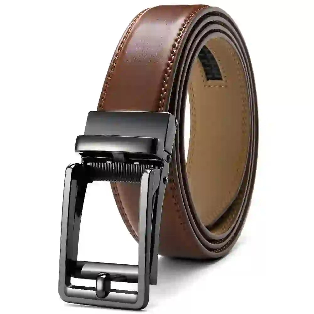 Men's Leather Belt Automatic Genuine Leather Belts Belt Male Leisure F