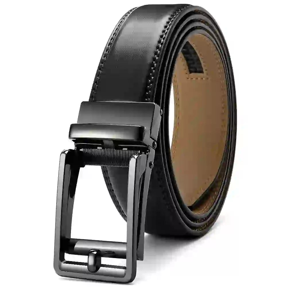 Men's Leather Belt Automatic Genuine Leather Belts Belt Male Leisure F