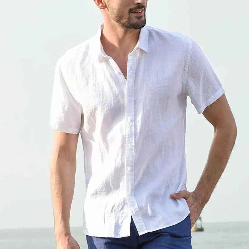 Mens Short Sleeve Button Up Shirt Top Casual White Summer Shirt Oversize Boys Tops Cotton Streetwear Xxxl Xxxxl Shirts for Men