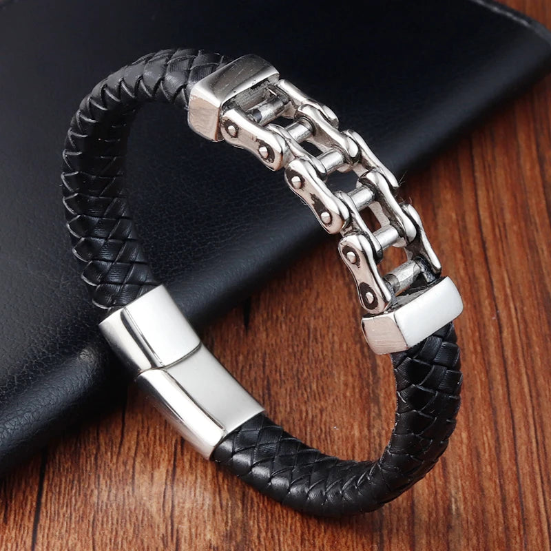 Men’s Leather Bracelet | Luxury Fashion Accessory | Stylish Gift Jewelry