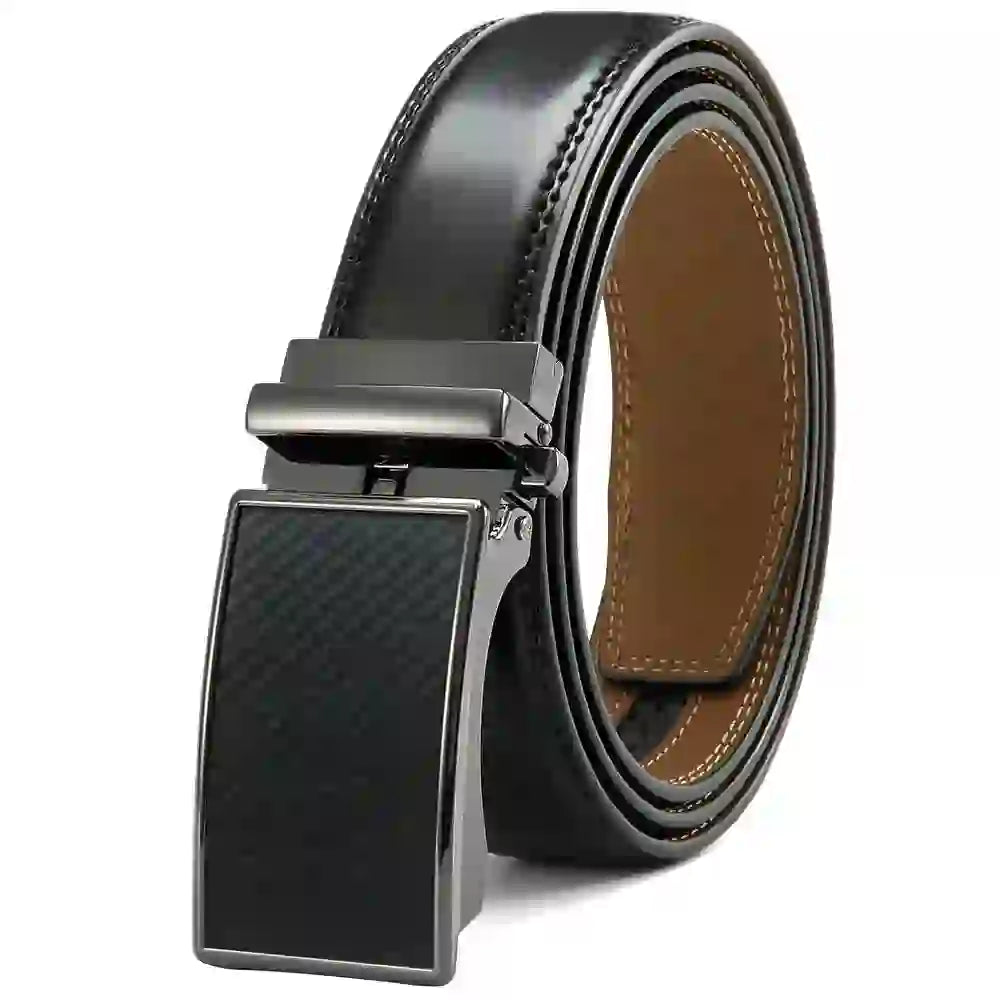 Men's Leather Belt Automatic Genuine Leather Belts Belt Male Leisure F