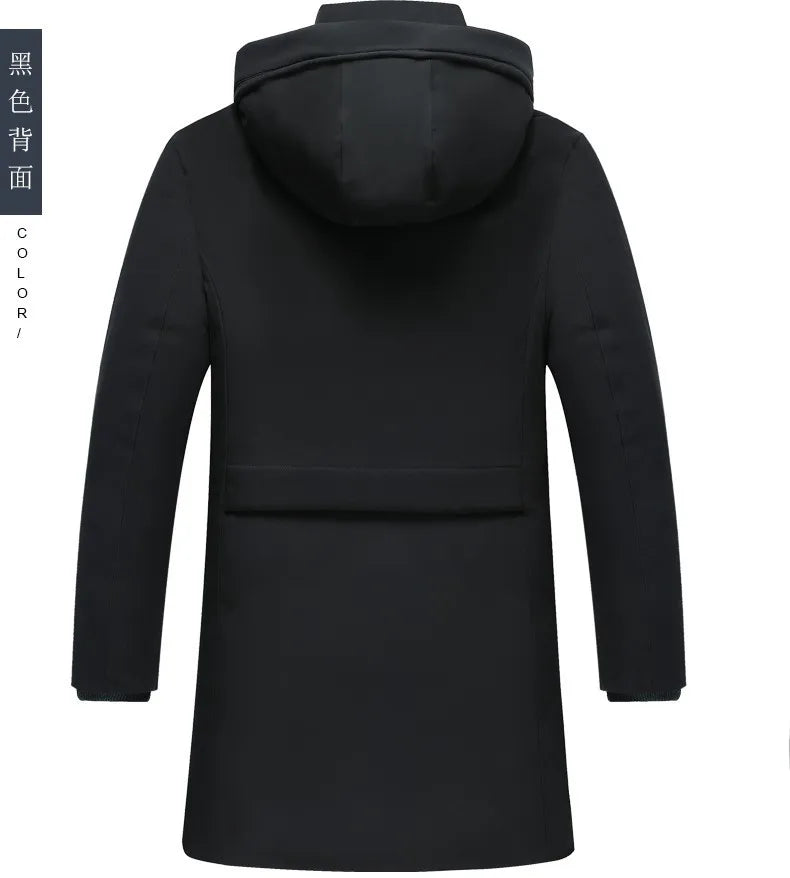 Top Grade Designer New Brand Men Parka Jacket Casual Fashion Hooded Pu