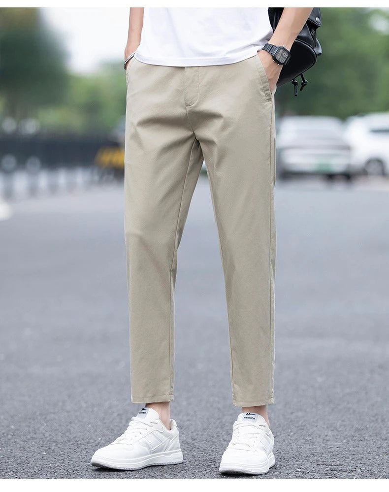 Men's Clothes Spring Summer Thin Casual Pants Men Slim Fashion Stretch