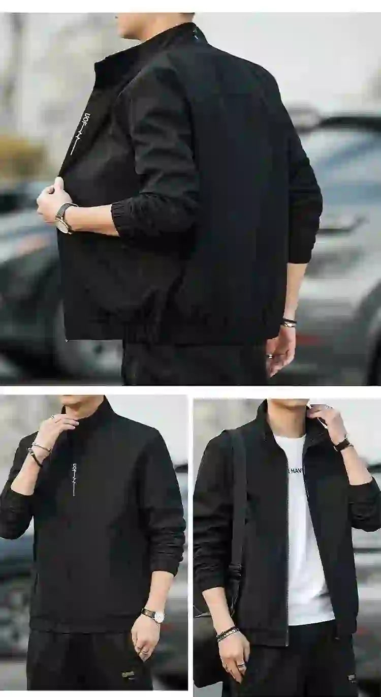 Men's Coat 2025 Spring Autumn Mens Jackets Hip Hop Street Thin Coat Sports Black Loose Windbreaker Men Clothing Men's Coat