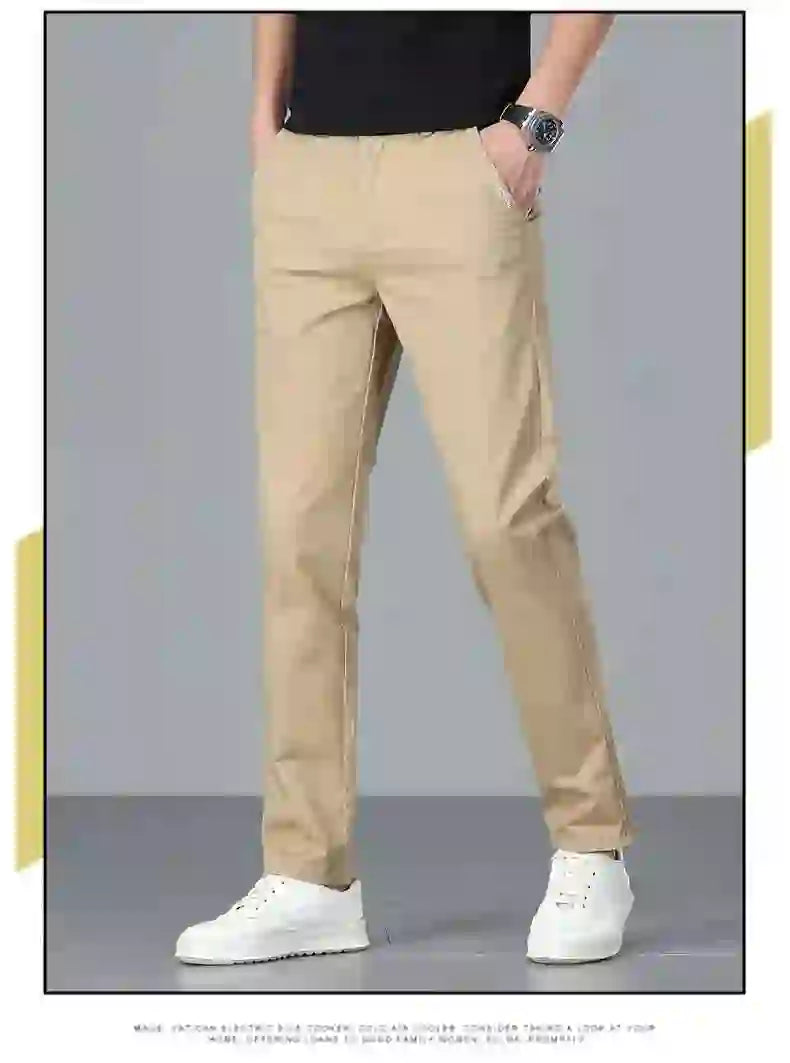 Men's casual pants 2025 New Spring and autumn casual straight business