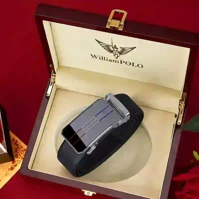 Men's belt automatic buckle Leather Automatic buckle men's leather bel
