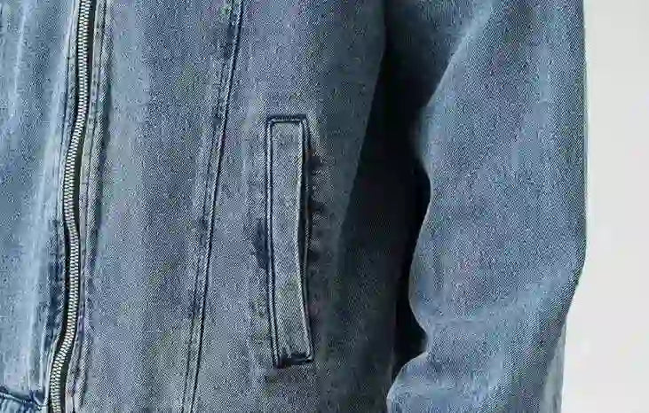 Men's Denim Jacket Biker Aesthetic Zip V Male Jean Coats Motorcycle Designer Winter 2024 Original Menswear New in Joker Fashion