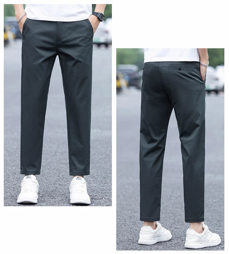 Men's Clothes Spring Summer Thin Casual Pants Men Slim Fashion Stretch