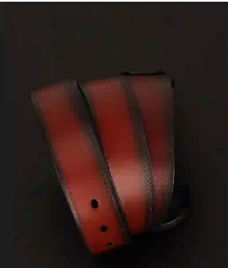 Men's leather belt made of buffalo hide, high-end trousers belt, durab