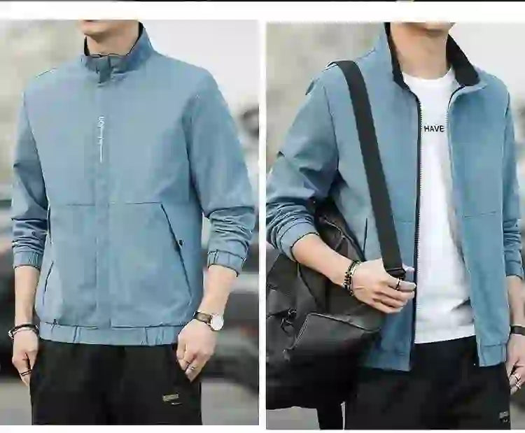 Men's Coat 2025 Spring Autumn Mens Jackets Hip Hop Street Thin Coat Sports Black Loose Windbreaker Men Clothing Men's Coat