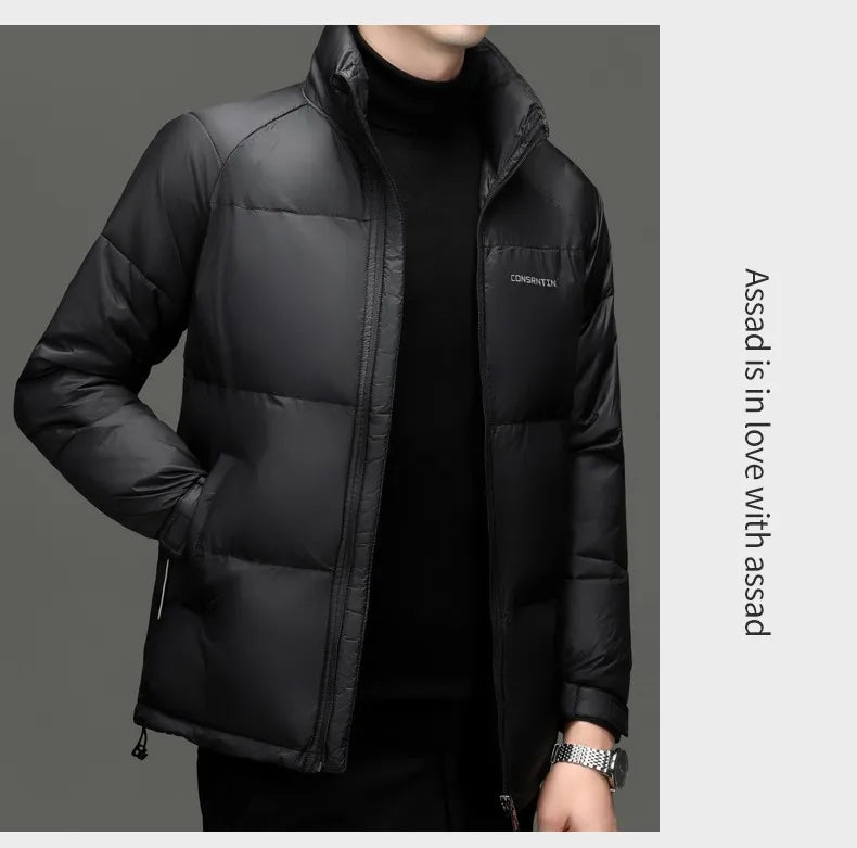 Top Grade Designer New Brand Men Parka Jacket Casual Fashion Hooded Pu