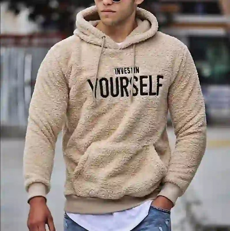 Embroidered men's hoodie casual and personalized hoodie fashionable lo