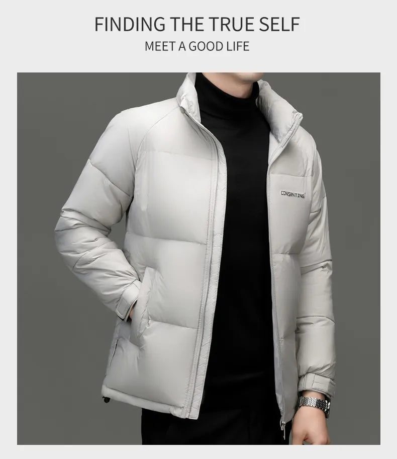Top Grade Designer New Brand Men Parka Jacket Casual Fashion Hooded Pu