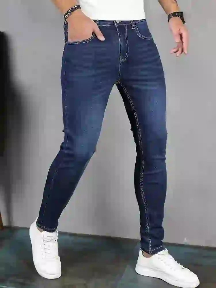 2025 Mens Slim Fit Classic Skinny Jeans Casual Street Style Comfortable Casual Mens Skinny Jeans Male Slim Fit Pencil Denim