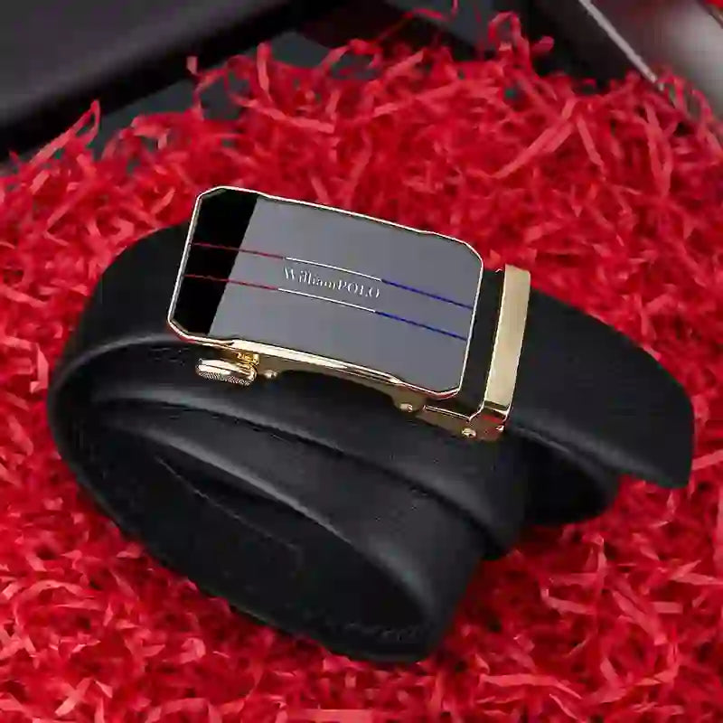 Men's belt automatic buckle Leather Automatic buckle men's leather bel