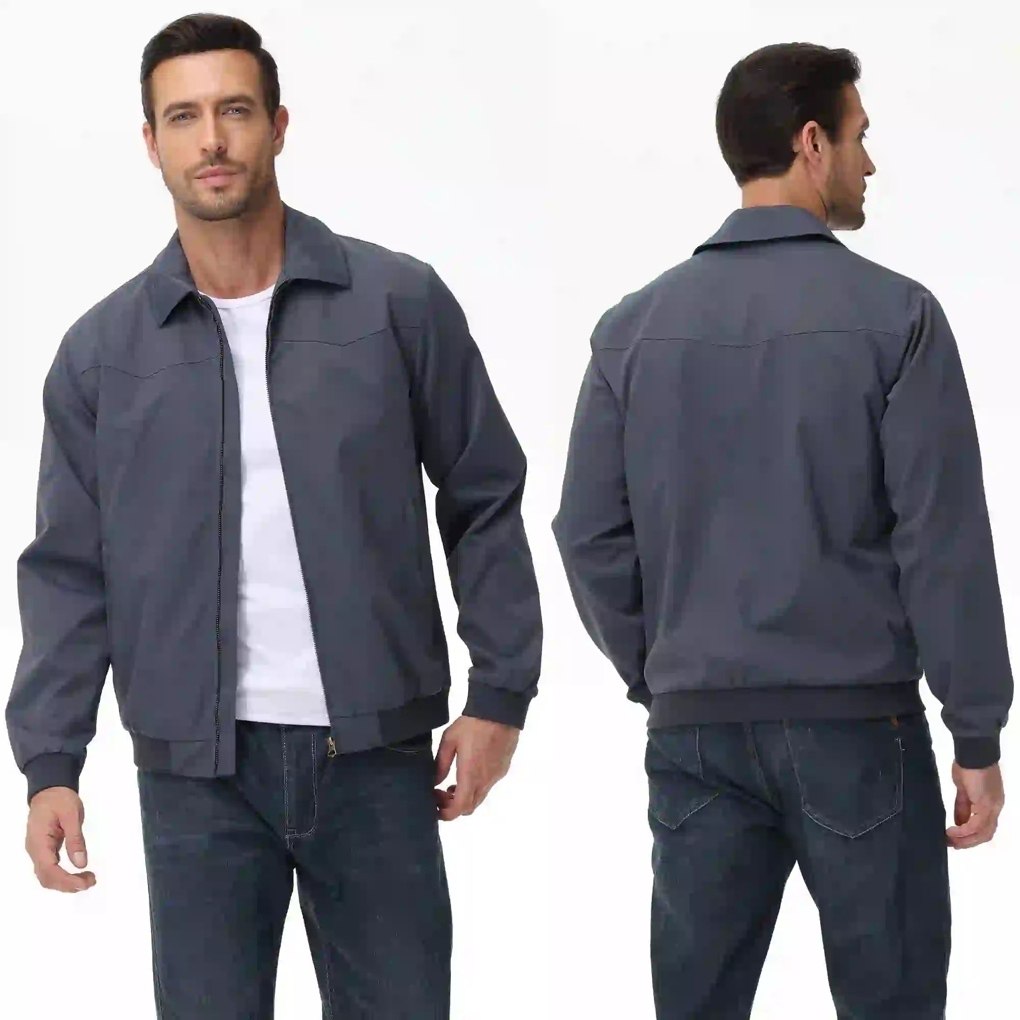 Men's Business Casua Jacket, Autumn Winter Windbreaker Waterproof Warm