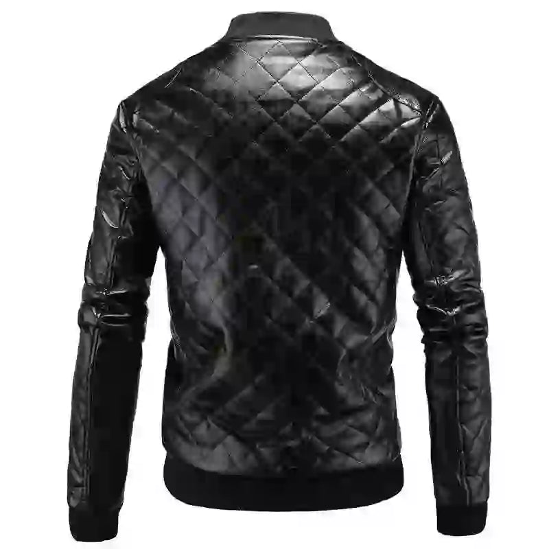 Mens Biker Clothes Slim Fit Casual Leather Jackets Trendy Mens Jackets Fashion Brand Vintage Leather Coats Men's Motorcycle Coat