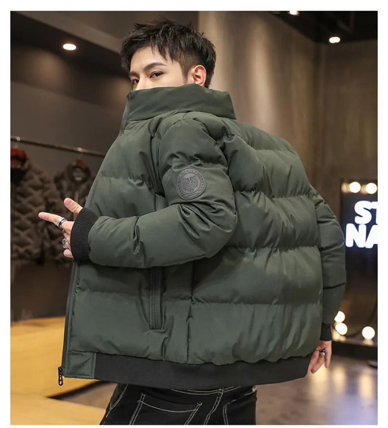 Puffer Jacket Men Warm Coats Thick Fashion Casual Winter Man Jackets C