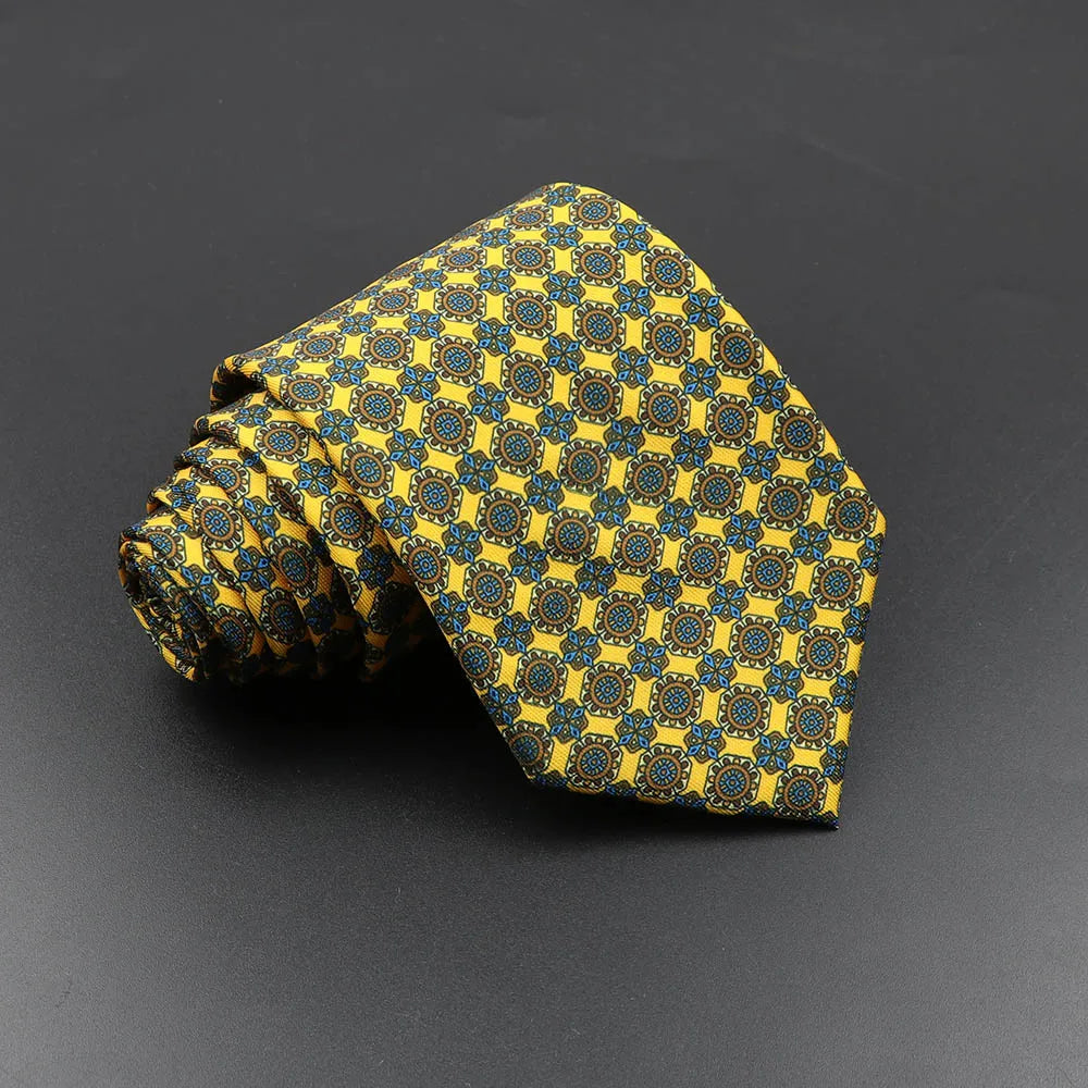 Men's Fashion Silk Tie 7. Soft Novelty Tie Blue Green Orange Color Tie