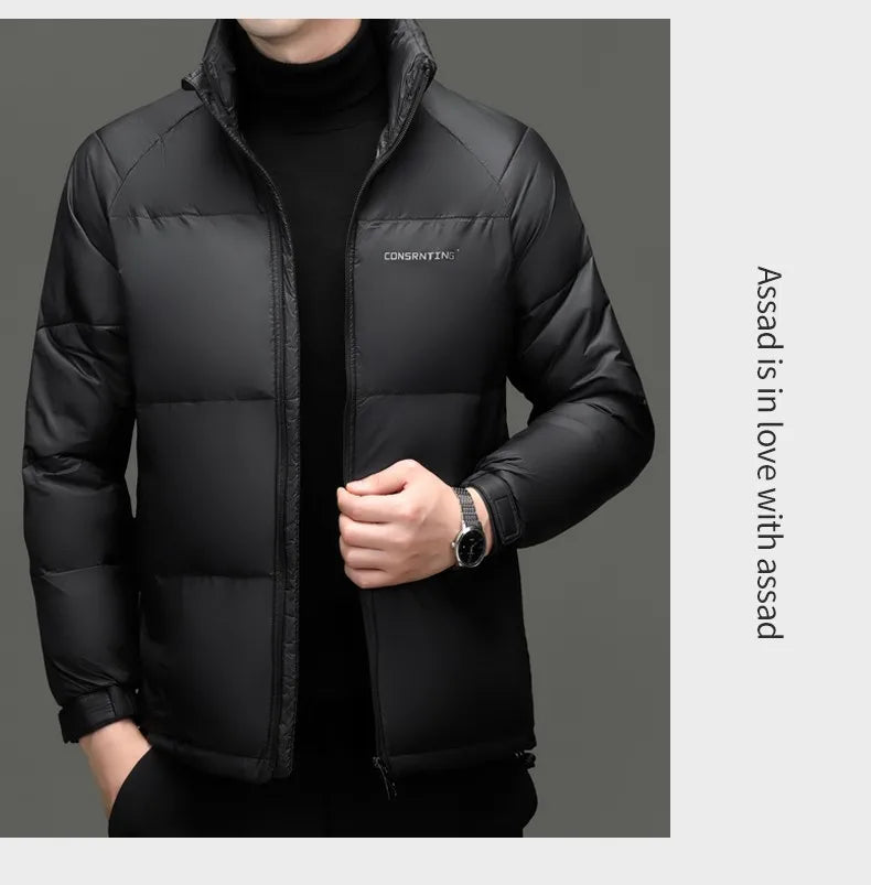 Top Grade Designer New Brand Men Parka Jacket Casual Fashion Hooded Pu