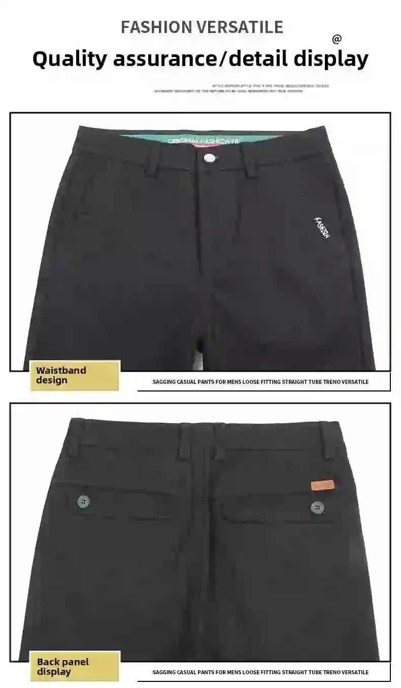 Men's casual pants 2025 New Spring and autumn casual straight business