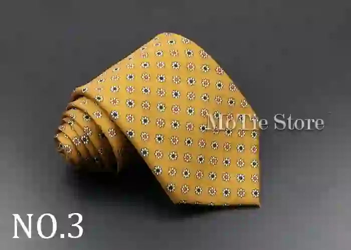 Men's Fashion Silk Tie 7. Soft Novelty Tie Blue Green Orange Color Tie