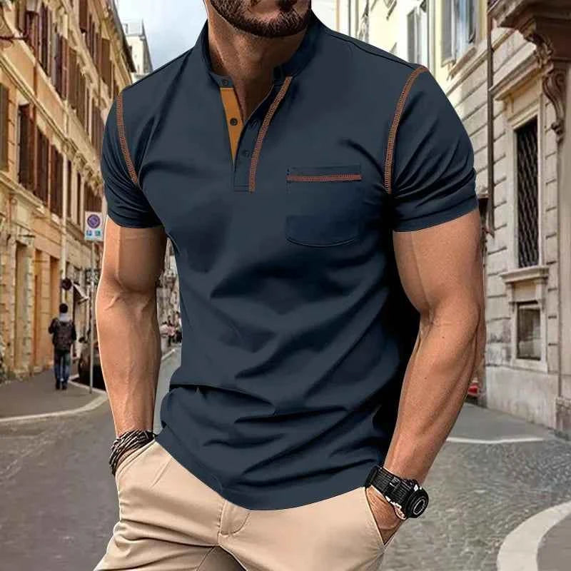 Summer Fashion Casual Short-sleeved Polo Shirt for Men Polo Simple Breathable Comfortable Top for Men Mens T Shirts