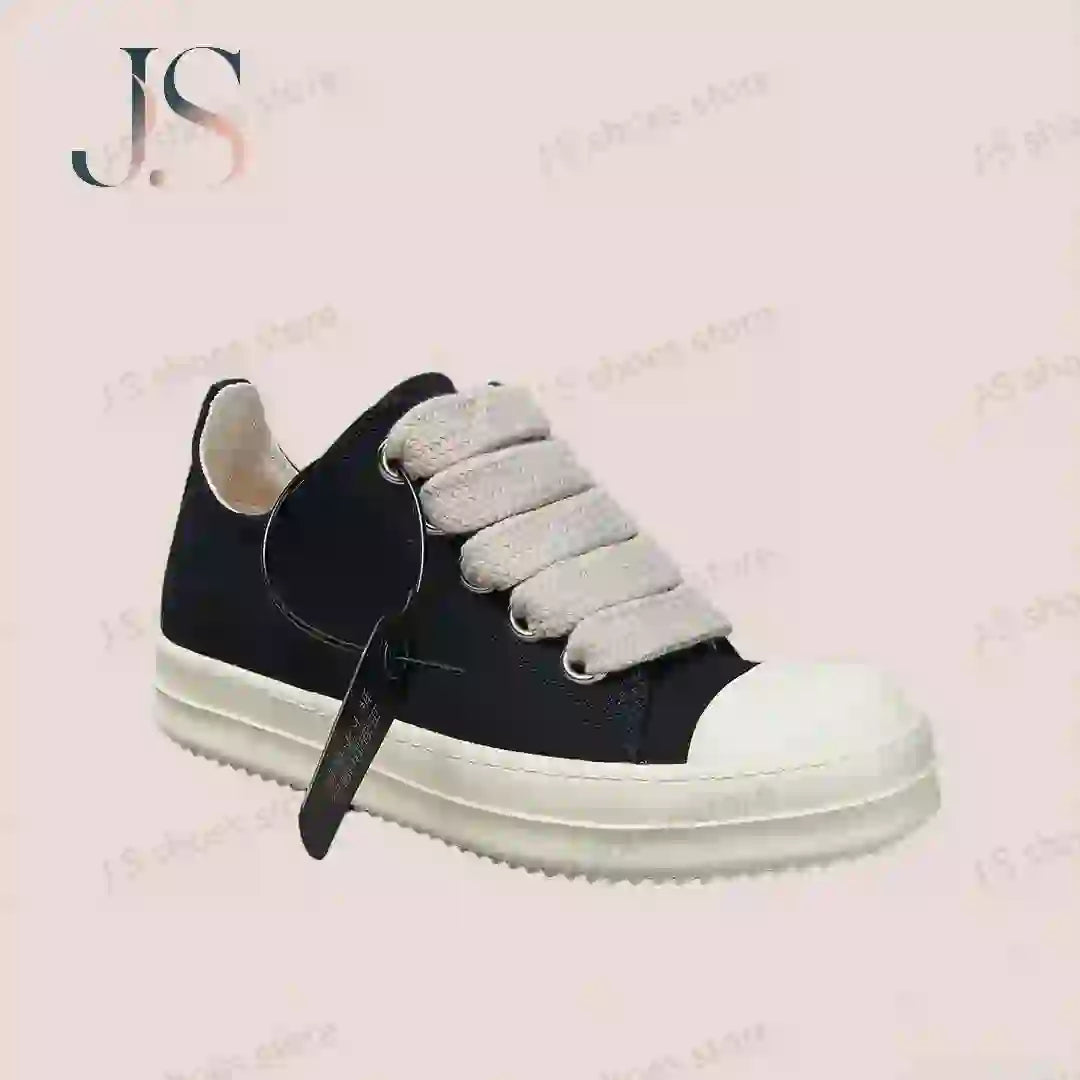 Brand Men Shoe R-o Women Sneakers Black Canvas Low Top Casual Sneaker