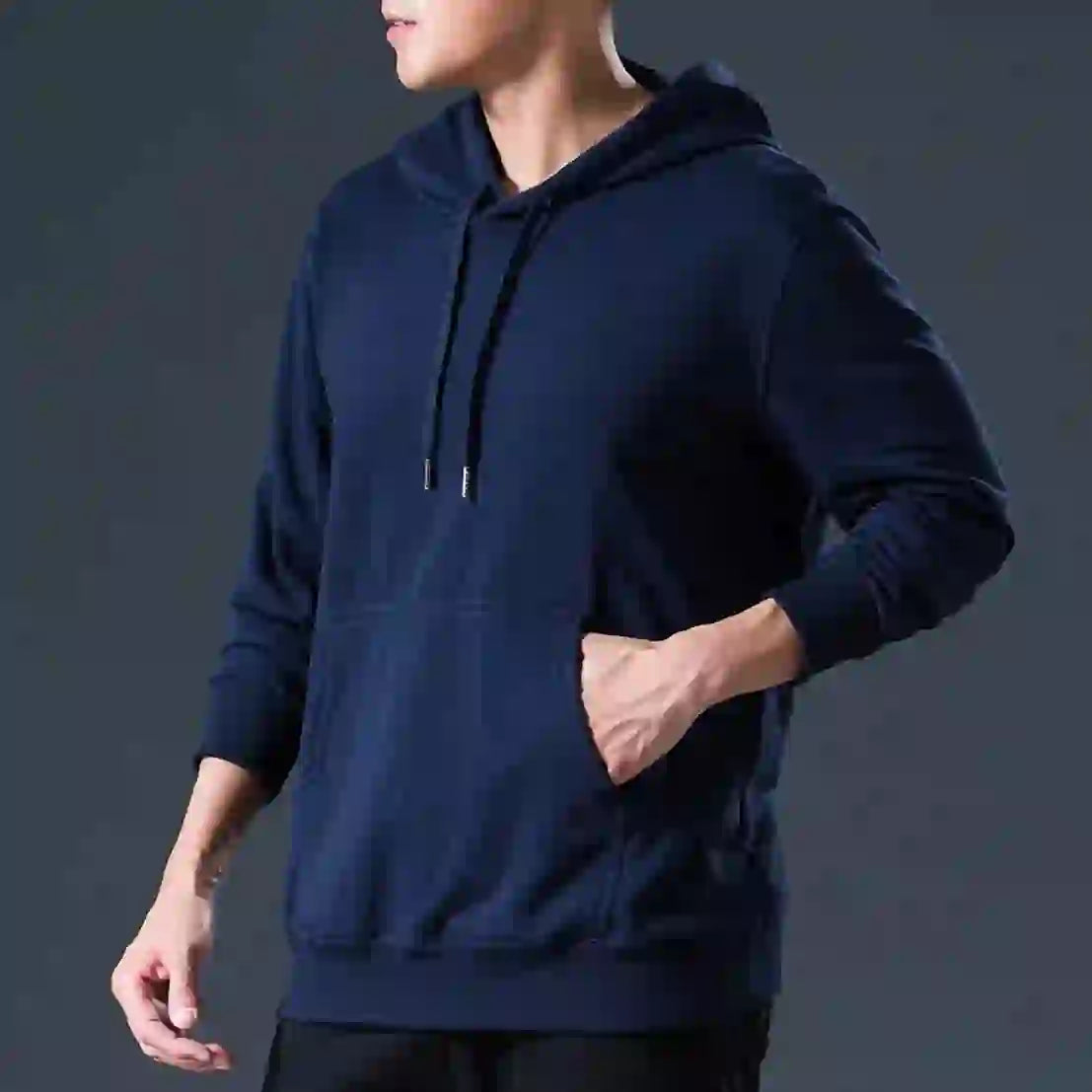 Fashion Hoodie Men Solid Hip Hop Tracksuit Men Hooded Sweatshirt Casua