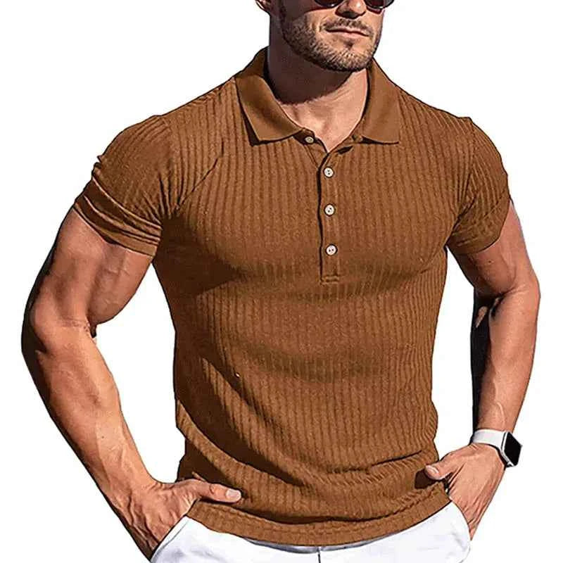 Mens Polo Shirts Summer Casual Short Sleeve Knitted Men's Shirts Polos Slim Solid Men t-shirt Polo Homme S-5XL Men's Clothing