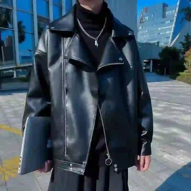 Coat New In Men's Suit Jackets Spring Autumn Male Leather Blazer Fashionable Fashion 2024 Luxury Designer Korean Style Clothes