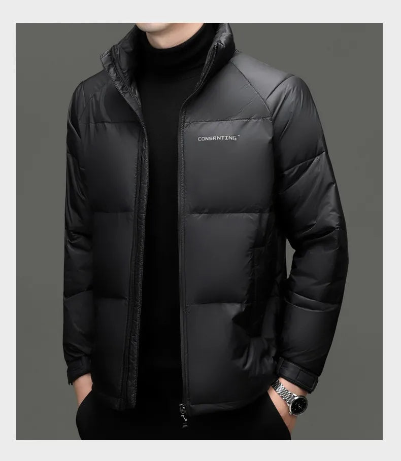 Top Grade Designer New Brand Men Parka Jacket Casual Fashion Hooded Pu