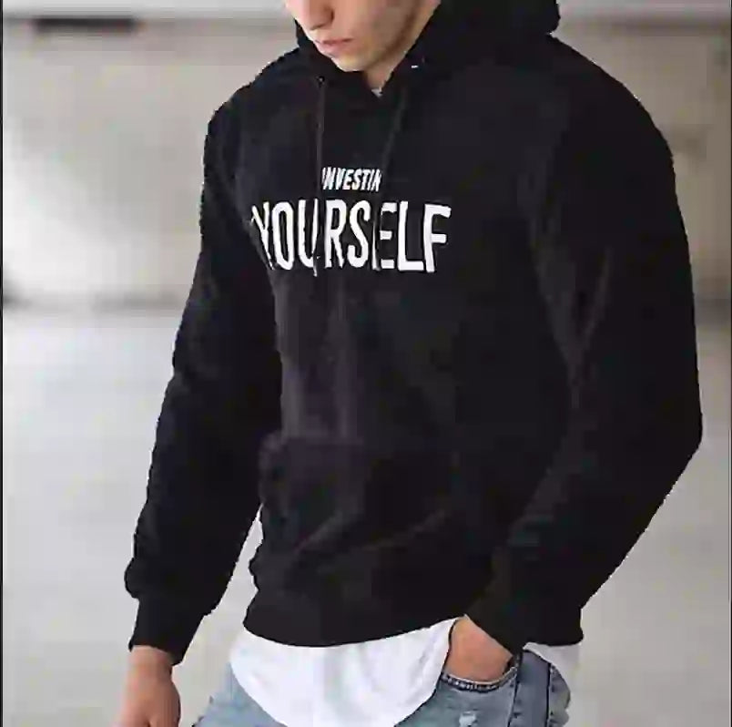 Embroidered men's hoodie casual and personalized hoodie fashionable lo