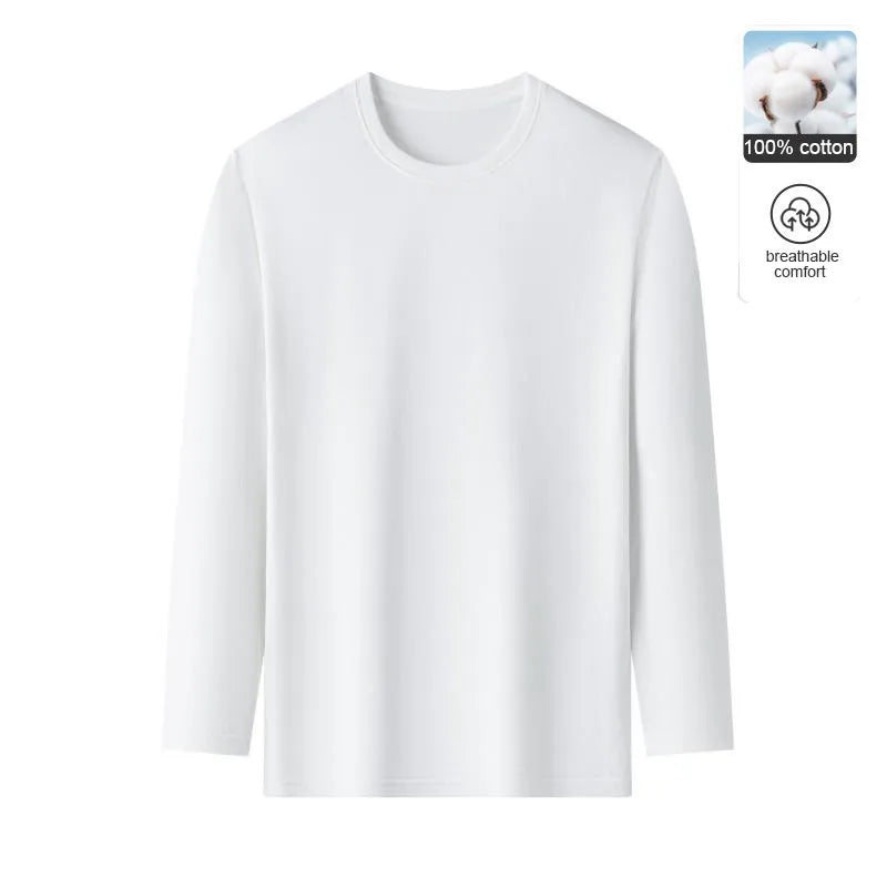 Toppkvalitet 100 % bomull Modemärke Enfärgade rundhalsade T-shirts Nya M