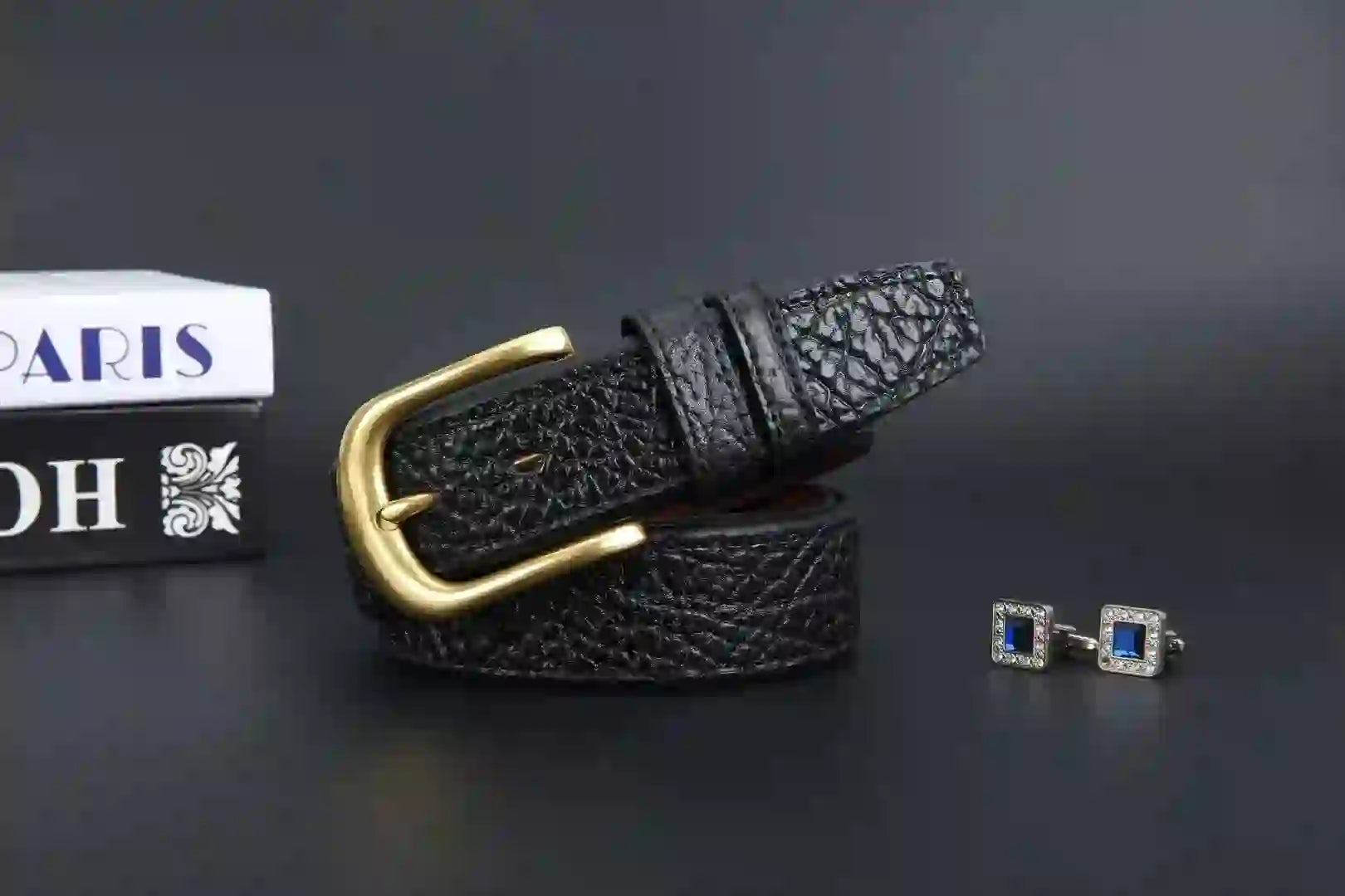 Men's leather belt made of buffalo hide, high-end trousers belt, durab