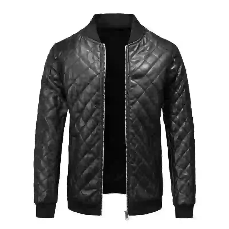 Mens Biker Clothes Slim Fit Casual Leather Jackets Trendy Mens Jackets Fashion Brand Vintage Leather Coats Men's Motorcycle Coat