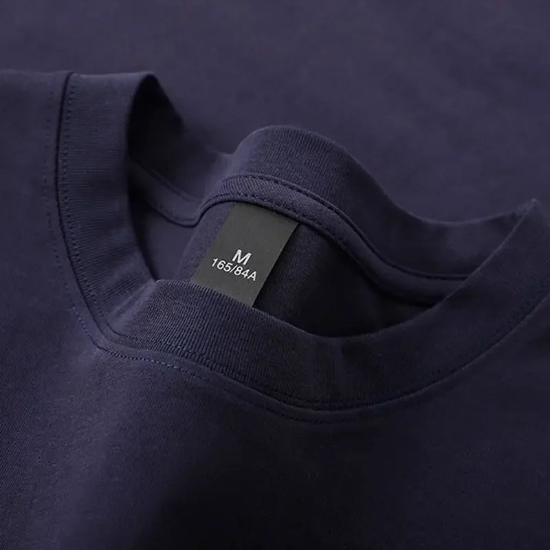 Bomull 600g kraftig ren bomull kortärmad t-shirt för män och kvinnor