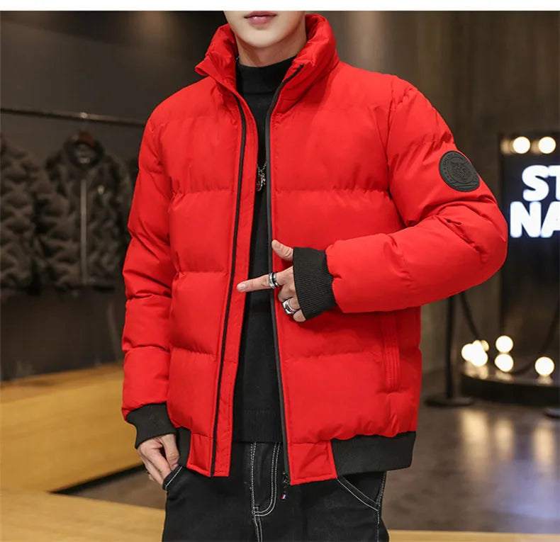 Puffer Jacket Men Warm Coats Thick Fashion Casual Winter Man Jackets C