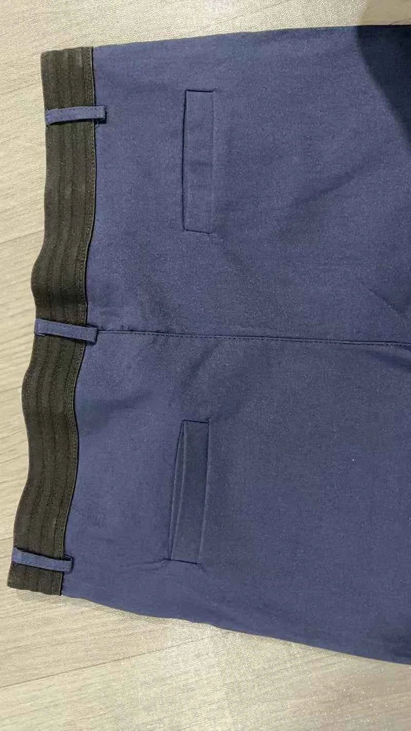 New Men's Casual Work Pants Business Cotton Trousers Spring Autumn Solid Color Pants Elegant Slim Fit Versatile Long Pants Male
