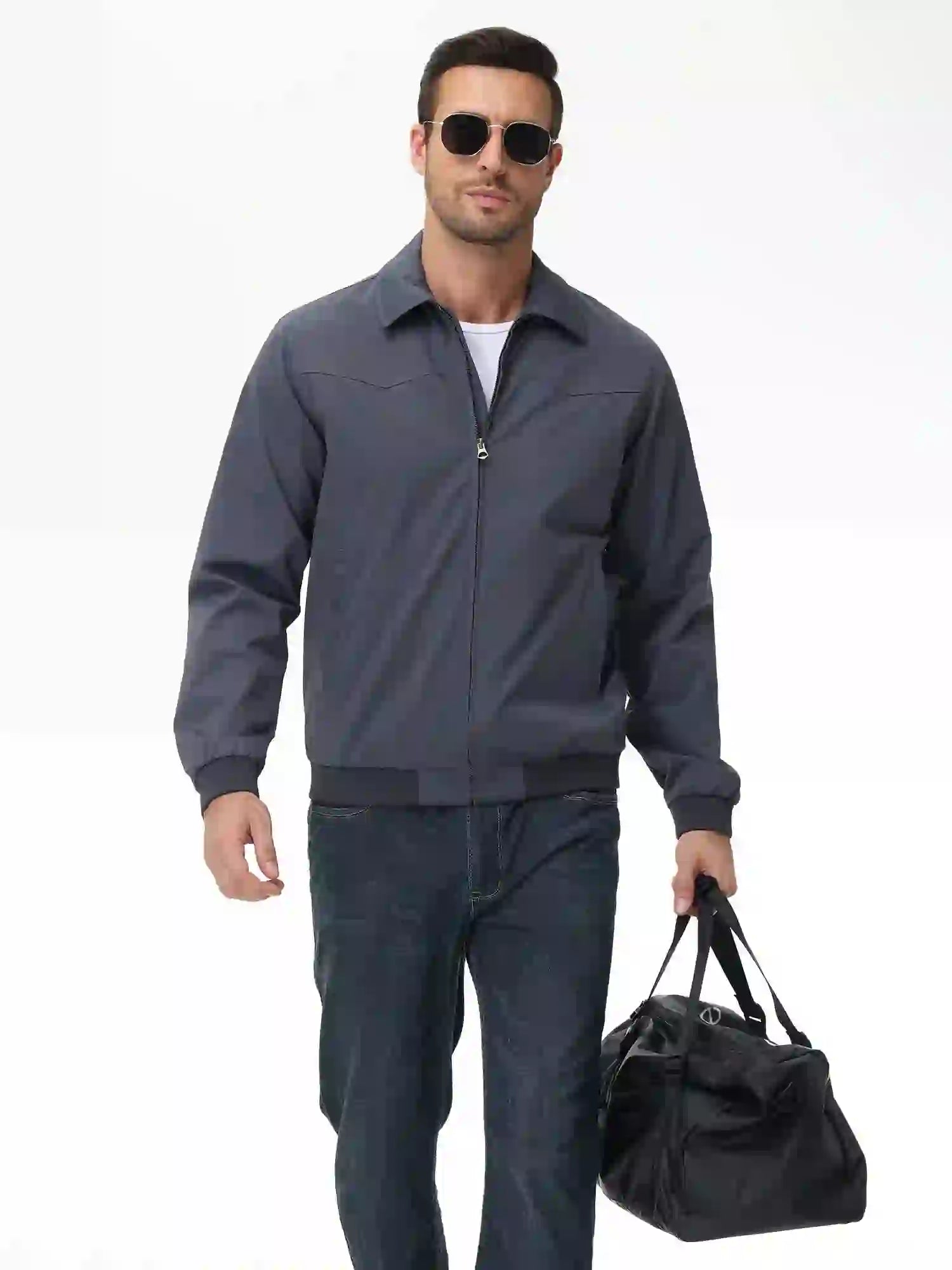 Men's Business Casua Jacket, Autumn Winter Windbreaker Waterproof Warm