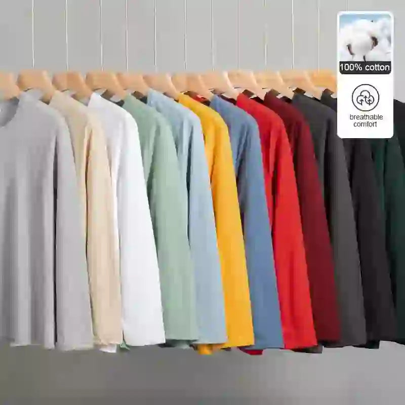 Toppkvalitet 100 % bomull Modemärke Enfärgade rundhalsade T-shirts Nya M