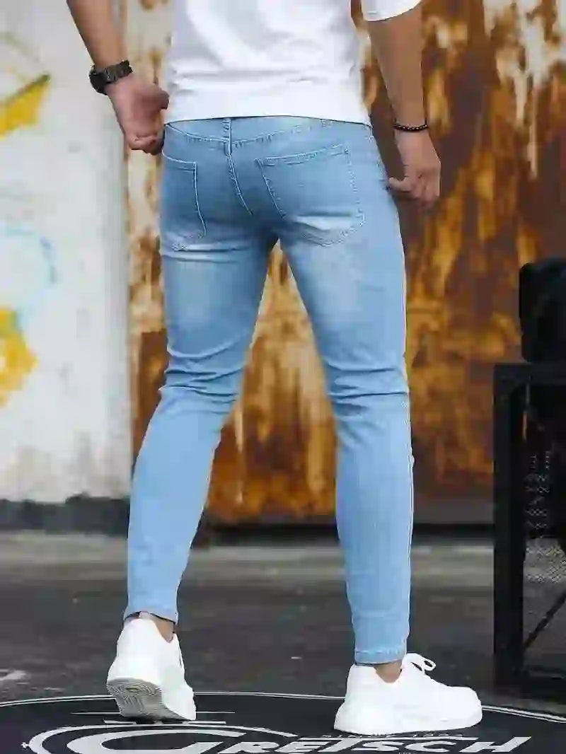 2025 Mens Slim Fit Classic Skinny Jeans Casual Street Style Comfortable Casual Mens Skinny Jeans Male Slim Fit Pencil Denim