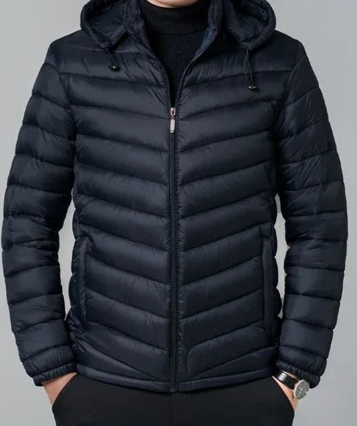 Man Padded Coat Hooded Down Jackets For Men Lightweight Puffer Padding